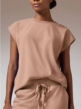 Women's Relaxed Shell Top in Dusty Rose